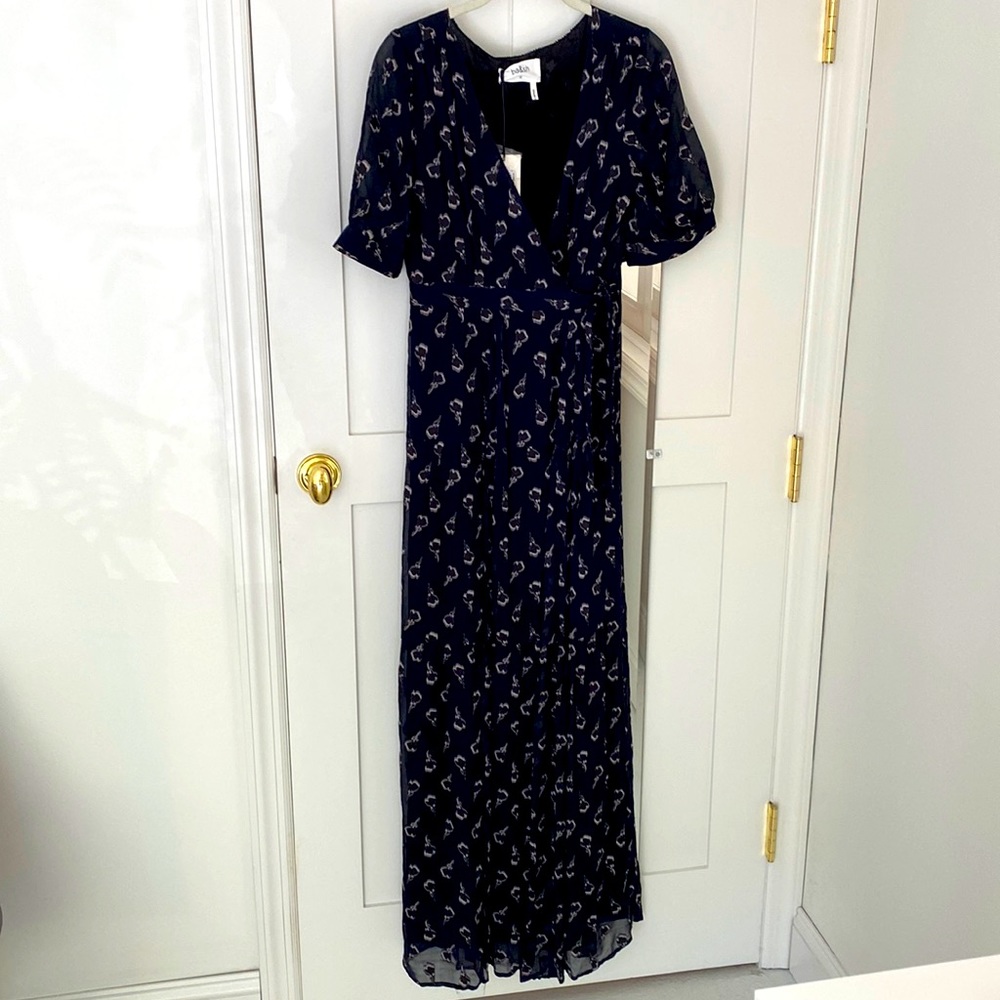 NWT Ba&sh Madona Fil-Coupé Silk blend Dress